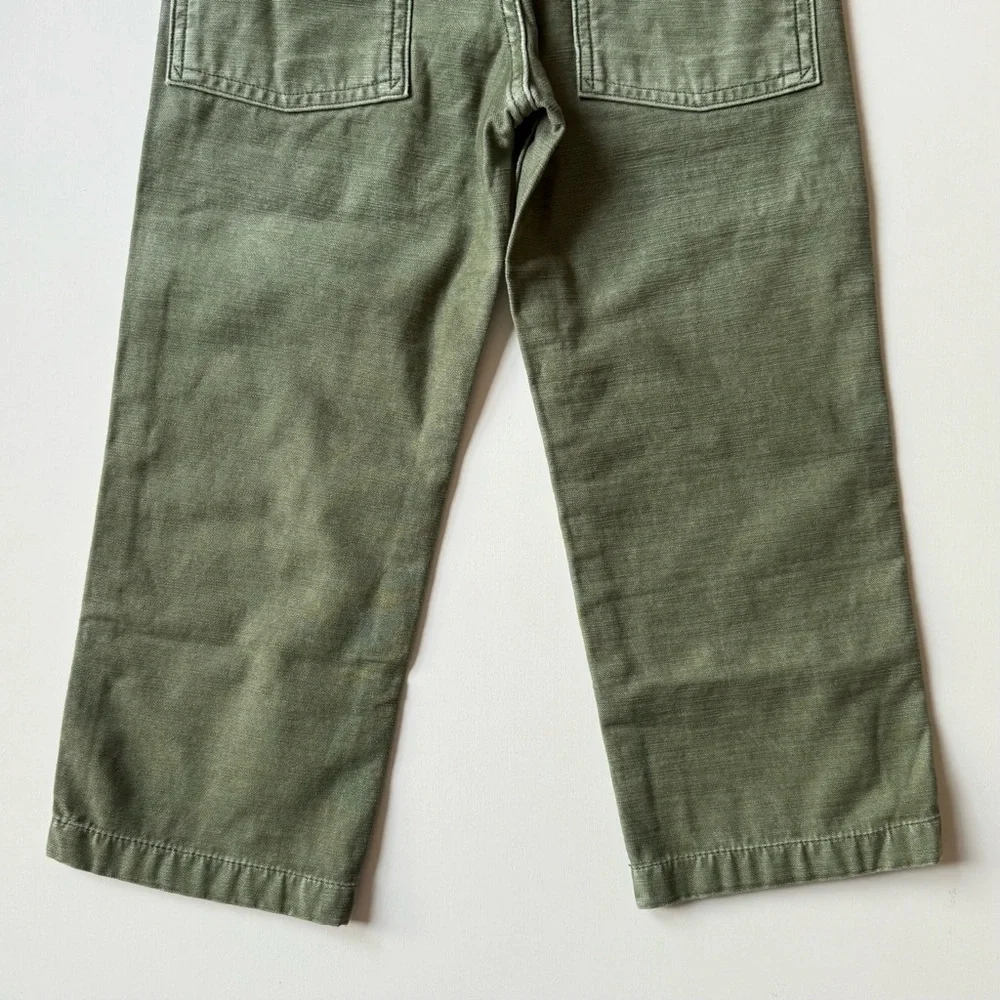 Ralph Lauren Girls Embroidered Cotton Satin Carpenter Pant - Size 3